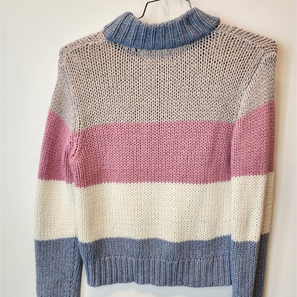 One Grey Day Striped Sweater Oversized Boxy Sweater Pink Blue Size S - Picture 4 of 8